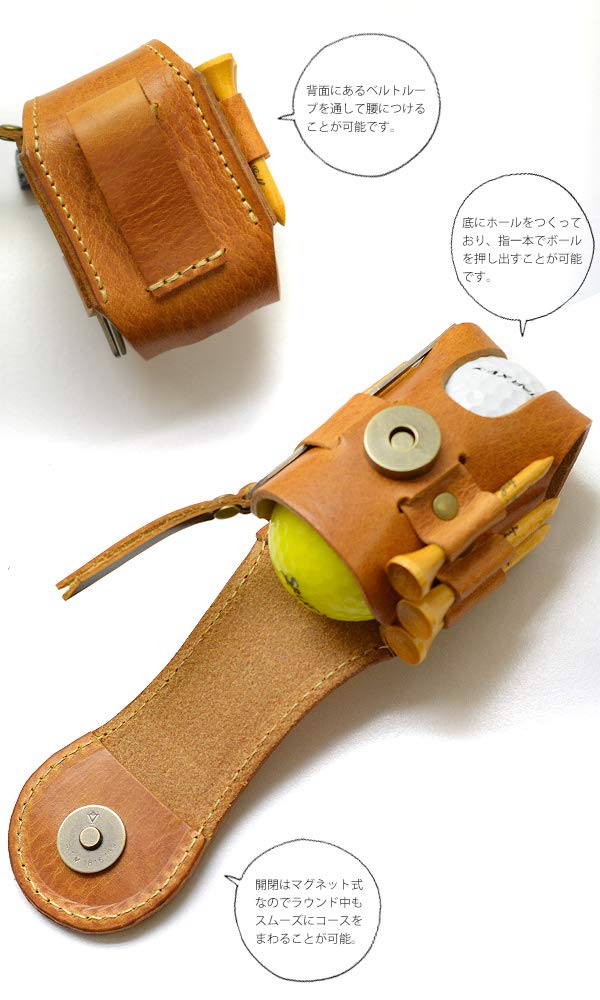 Amazon | オールレザーの贅沢な逸品 本革 ゴルフボール用ケース 日本製